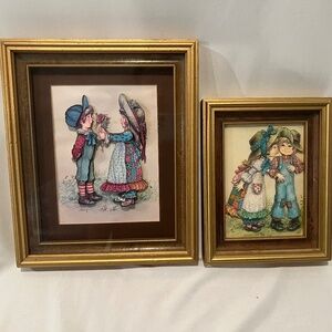Adorable Vintage Paper Tole 3-D Children's Art - very detailed and intricate